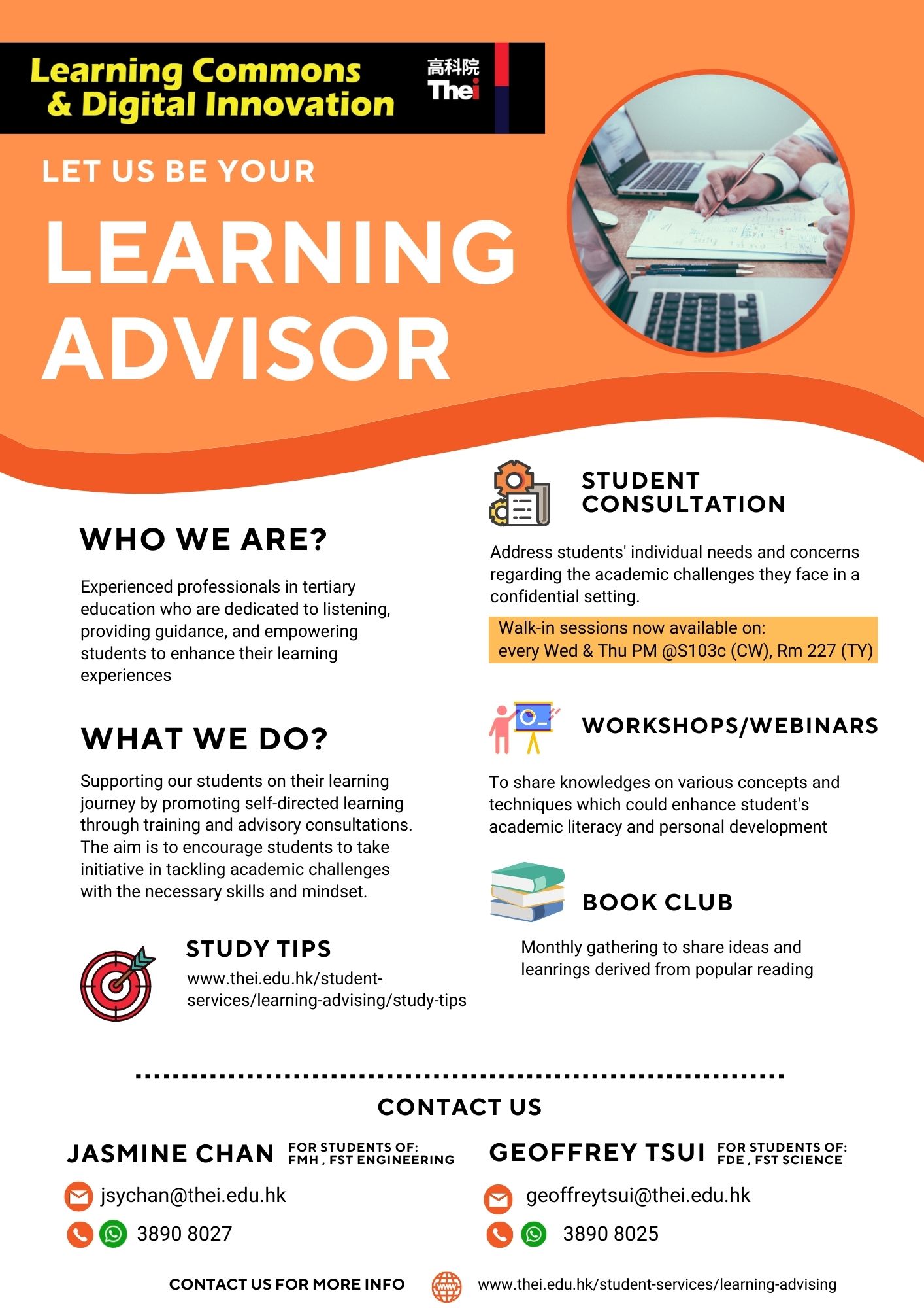 Learning advising flyer